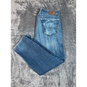 Lucky Brand 329 Classic Straight Jeans Mens 36x30 Blue Wash Denim